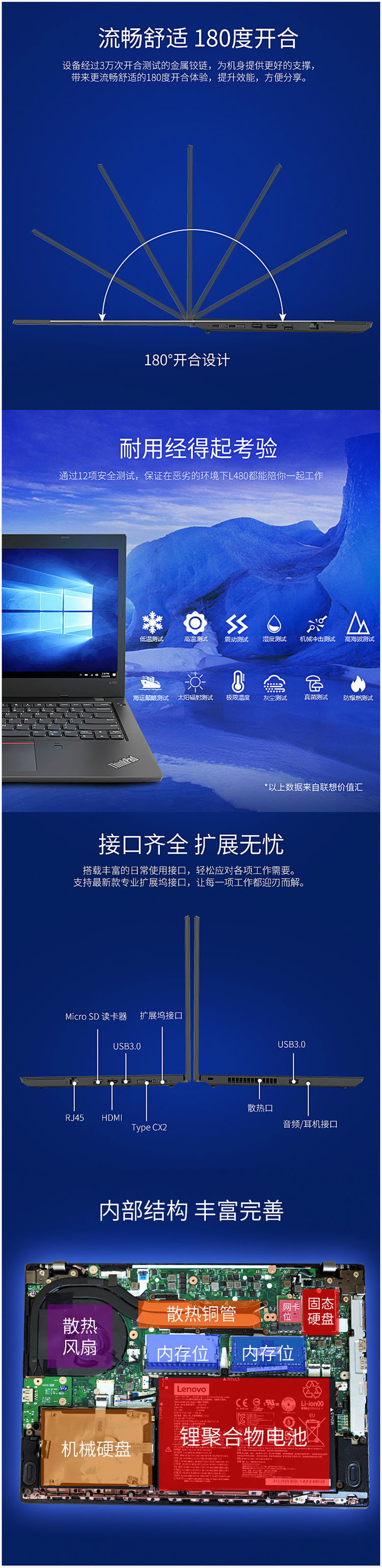 聯(lián)想/Lenovo ThinkPad L480 14英寸筆記本電腦（i5-8250U/4G/1T/2G獨顯）(圖5)