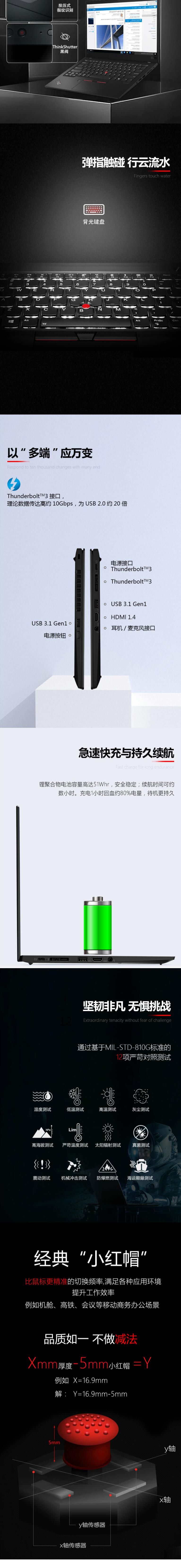 聯(lián)想ThinkPad X1 Carbon 2019 14英寸筆記本電腦（i7-10710U/16G/512G SSD/核顯/指紋識別）帶半年4G流量(圖9)