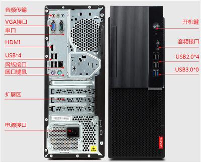 聯(lián)想（Lenovo）啟天B425 臺式整機（i3-9100/4G/1T/集顯/無光驅(qū)）主機+21.5英寸顯示器 (圖5)